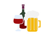 Alcohol drinks glyph color icon