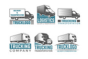 Truck logo. Business symbols emblems
