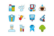 Medical icon set. Various symbols of