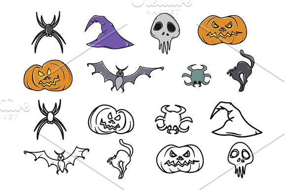 Happy Halloween. Mini Set in Illustrations - product preview 2