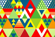 Colorful textured triangles pattern