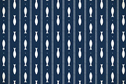 Dots and fishes seamless pattern