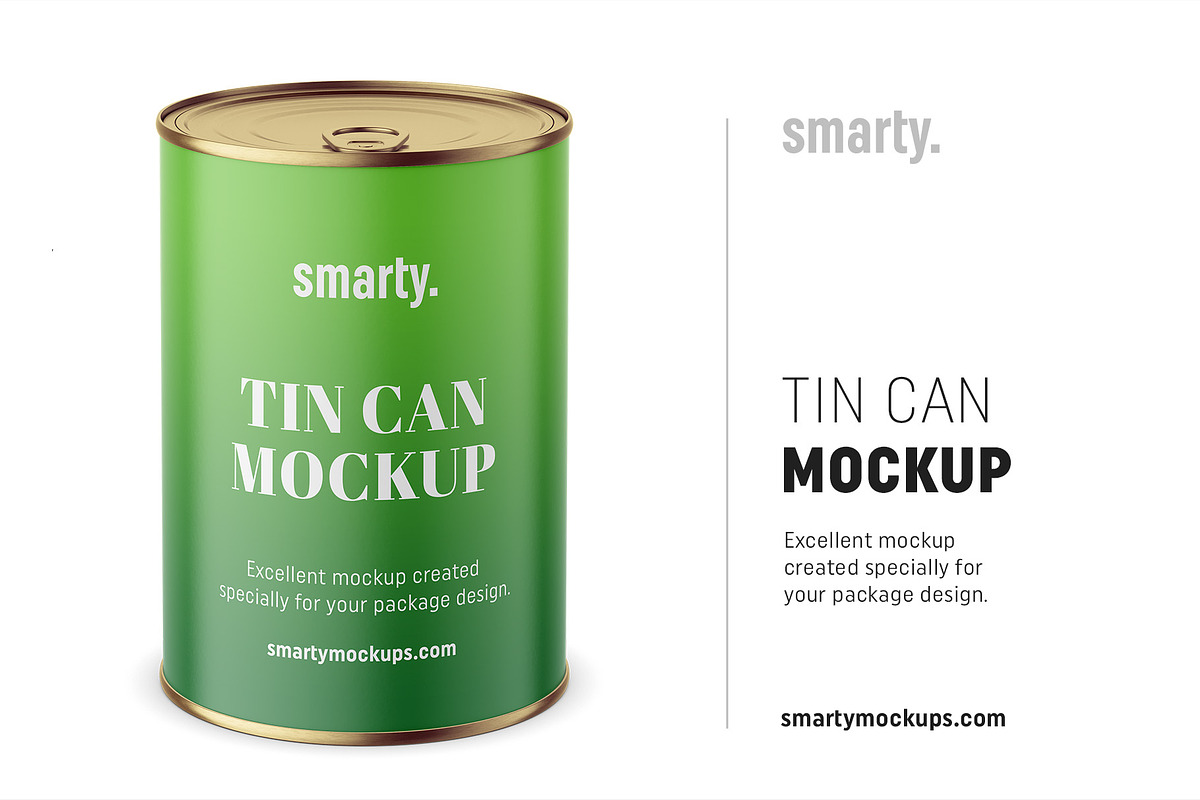 Tin can mockup in Product Mockups - product preview 8