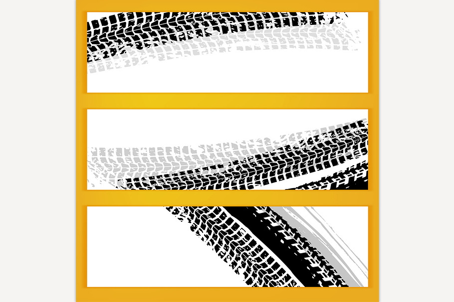 Vector tire banners