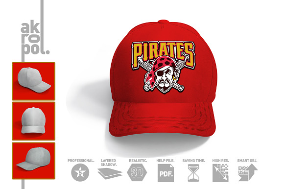 Baseball Cap Mock Up in Product Mockups - product preview 3