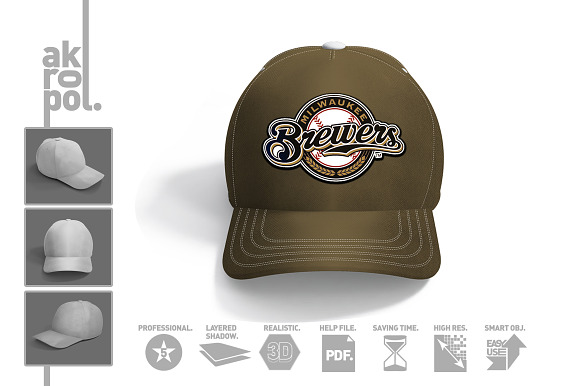 Baseball Cap Mock Up in Product Mockups - product preview 4