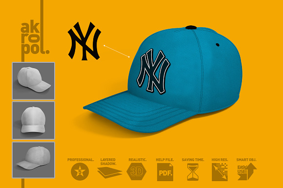 Baseball Cap Mock Up in Product Mockups - product preview 5