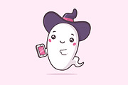 Halloween Ghost With Smartphone