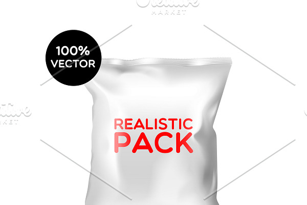 White polyethylene closed bag