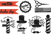 A set of logos for barber shop