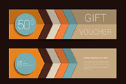 Color gift voucher template