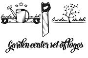 Garden center set of logos