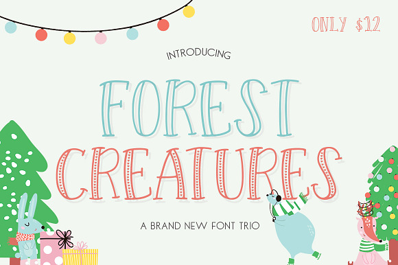 Forest Creatures Font Trio in Display Fonts - product preview 4
