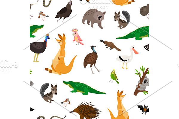 Australia animals pattern