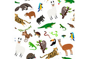 South america animals pattern