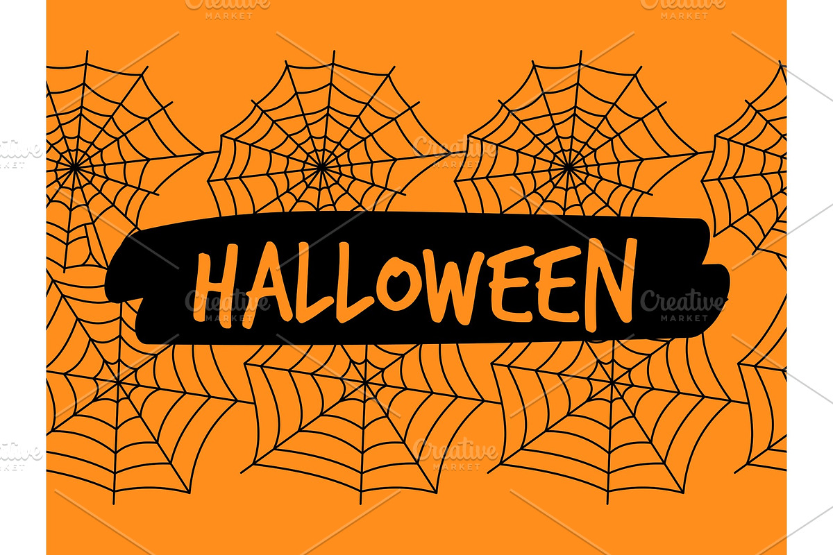 Halloween spiderweb seamless pattern in Illustrations - product preview 8