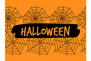 Halloween spiderweb seamless pattern