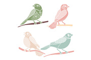 Vintage decorative birds