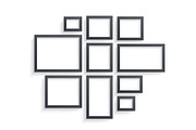 Wall picture frame templates