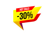 Up to 30 percent sale banner