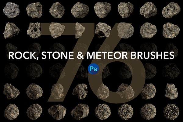 Rock,Stone and Meteor Brushes for PS
