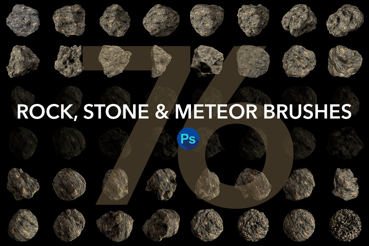 Rock,Stone and Meteor Brushes for PS in Add-Ons - product preview 8
