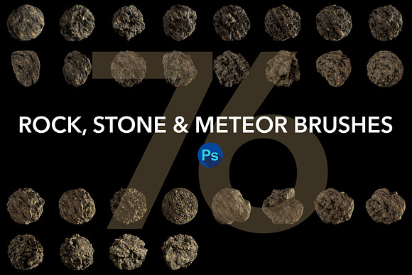 Rock,Stone and Meteor Brushes for PS in Add-Ons - product preview 1