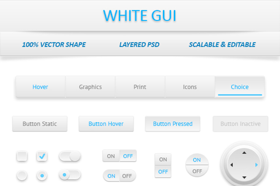 White Web Music Interface Kit in UI Kits and Libraries - product preview 8