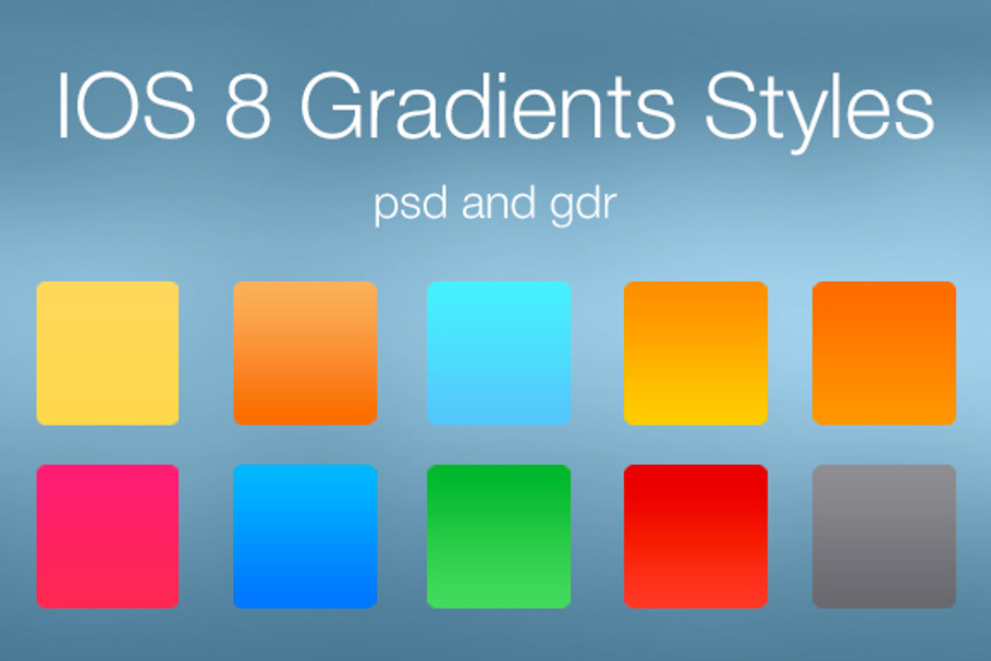 IOS 8 Gradients Styles