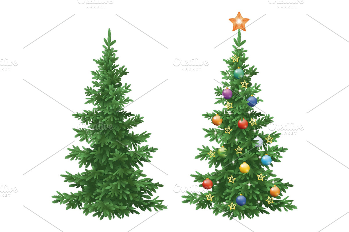 Christmas spruce fir trees with in Objects - product preview 8