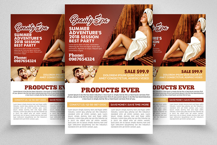 Spa Salon Flyer Templates in Flyer Templates - product preview 8
