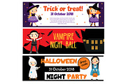 Kids Halloween party banners