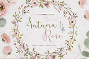 Autumn Rose Watercolor Set