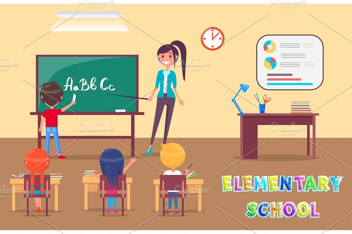 Elementary School Grammar Lesson in in Illustrations - product preview 8