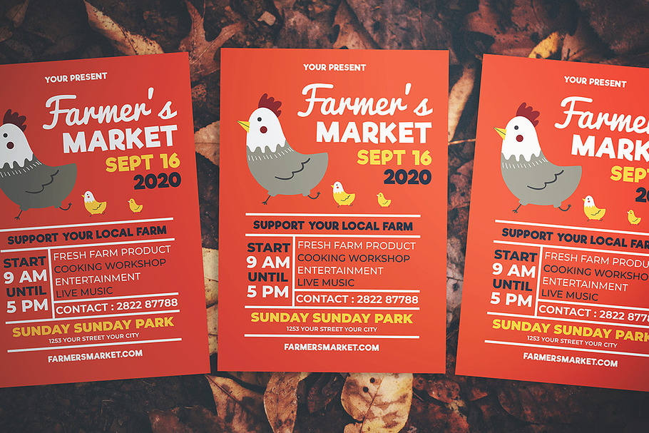 Simple Farmers Market Flyer in Flyer Templates - product preview 8