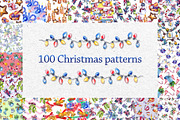 100 patterns of christmas JPG set