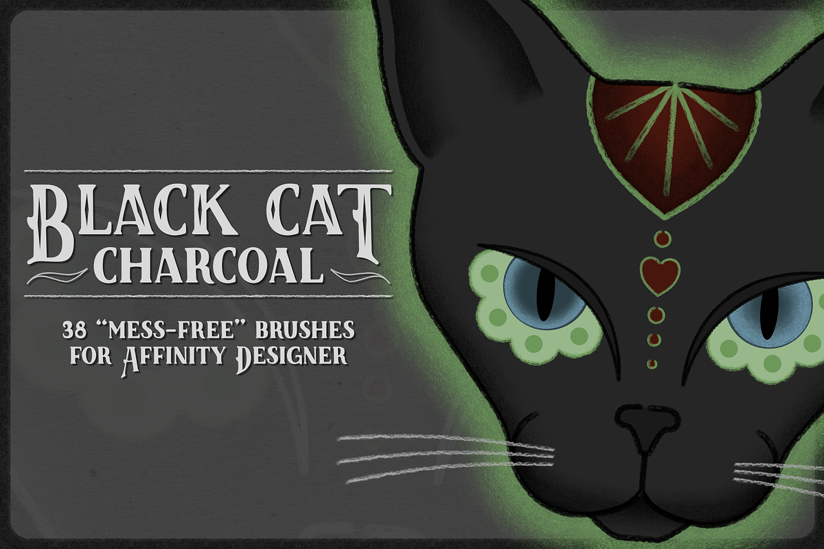 Black Cat Charcoal Brushes in Add-Ons - product preview 8