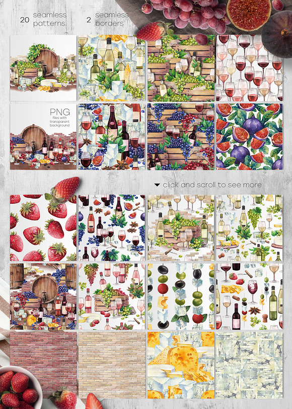 Watercolor Wine collection in Illustrations - product preview 7