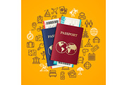 Travel and Tourism Concept Card 