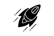 Rocket glyph icon