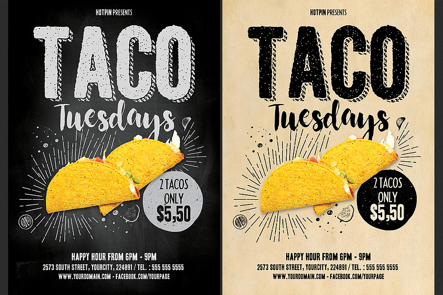 Taco Tuesdays Flyer Template in Flyer Templates - product preview 8