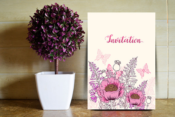 Decorative Floral Background in Illustrations - product preview 1