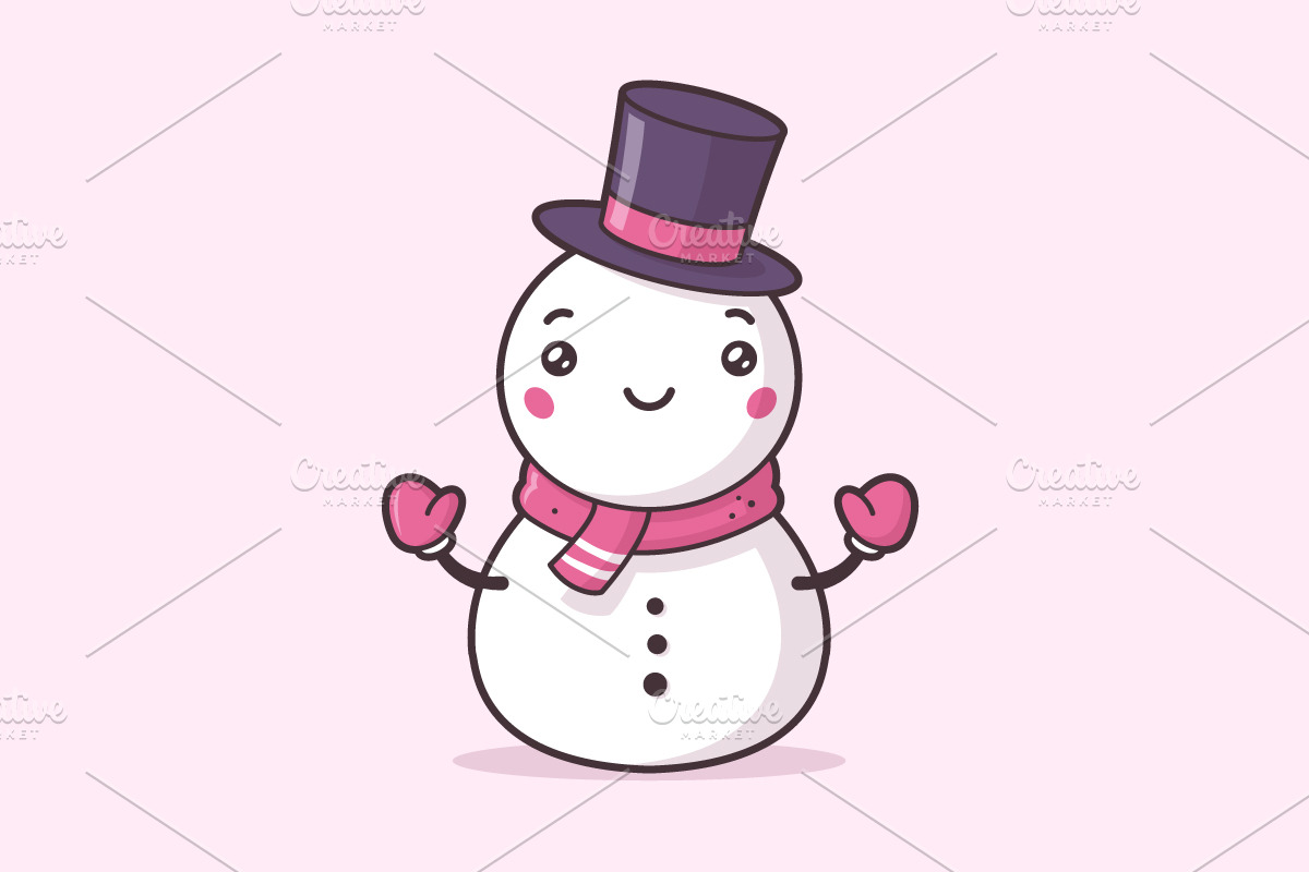 Cute Snowman in Illustrations - product preview 8