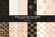 Dandelion Rose Gold Foil Patterns