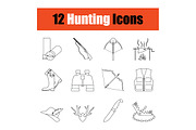 Hunting icon set