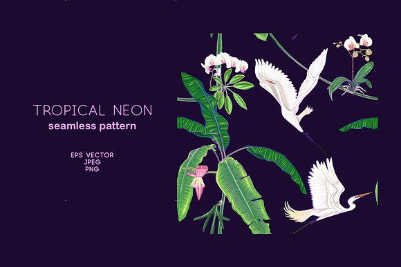 Tropical Neon Seamless Pattern in Patterns - product preview 2