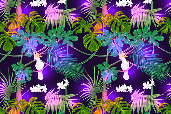 Tropical Neon Seamless Pattern in Patterns - product preview 2