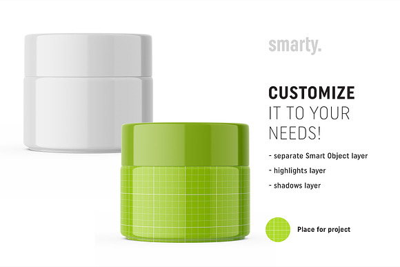 Plastic jar mockup in Product Mockups - product preview 1