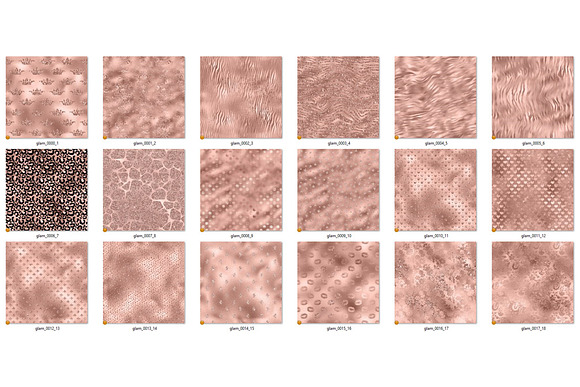 Rose Gold Glam Digital Paper in Textures - product preview 2