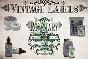 Rosemary Vintage Label